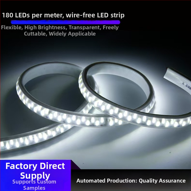 110V LED pásik pre vonkajšie vodotesné osvetlenie a domáce projekty, vysoký jas, 5730 LED, 180 LED, 18W, 3000K/4000K/6500K, ohybný, vysoká hustota