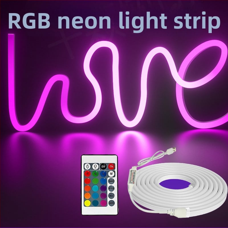 RGB LED traka neon – set, vanjska vodootporna i fleksibilna silikonska traka za kućište računala, kreativni DIY