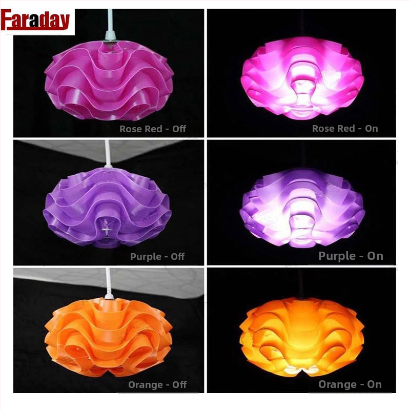 Abazúr pre visiace a stropné lampy, DIY doplnky pre lampu v tvare vlnenej gule, plastový lampión dekoratívne osvetlenie