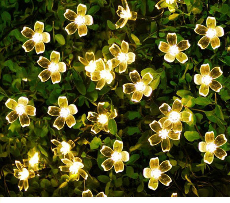 Solarna LED dekorativna žica za vanjsku upotrebu s motivom sakura cvijeta, vodootporna dekorativna rasvjeta za dvorište i balkon