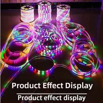 Vonkajšia RGB LED páska s efektom meniacej farby a dúhovým efektom, vodotesný neónový tubus