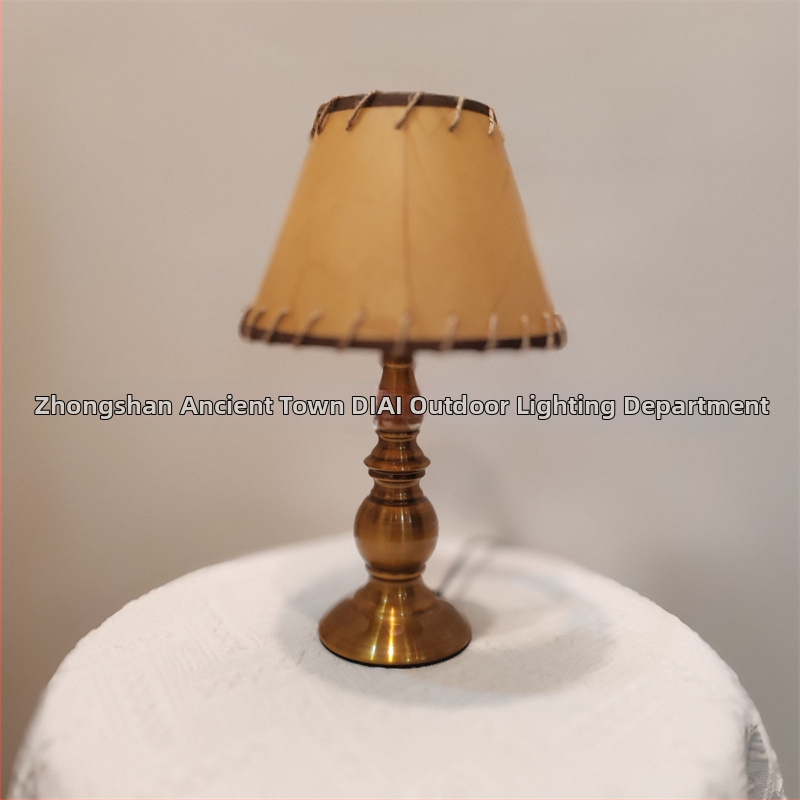 Ručne vyrobené tienidlo z pergamenového papiera s šnúrkou – DIY, americký country retro stolná lampa kryt