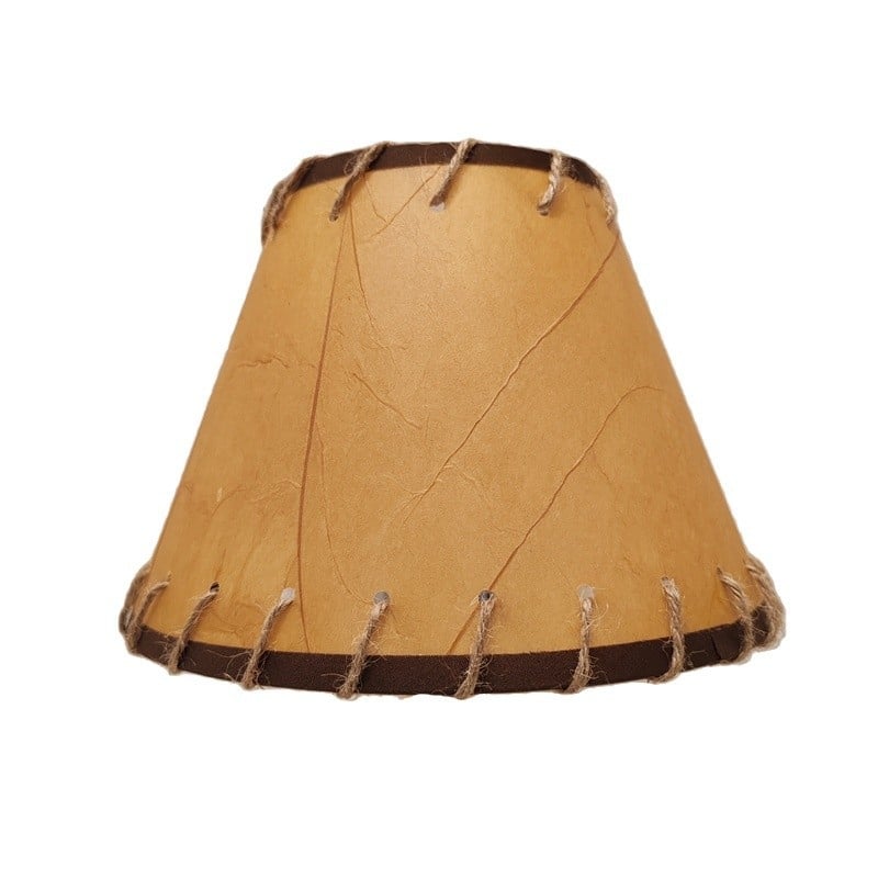 Ručni abažur od pergamentnog papira s končićem – DIY, američki country retro sjenilo za stolnu lampu