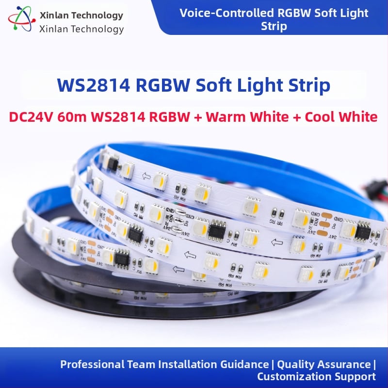 WS2814 Phantom RGBW LED traka, 24V niskog napona, četiri u jednom, vanjska vodootporna, puna boja s učinkom tekuće vode