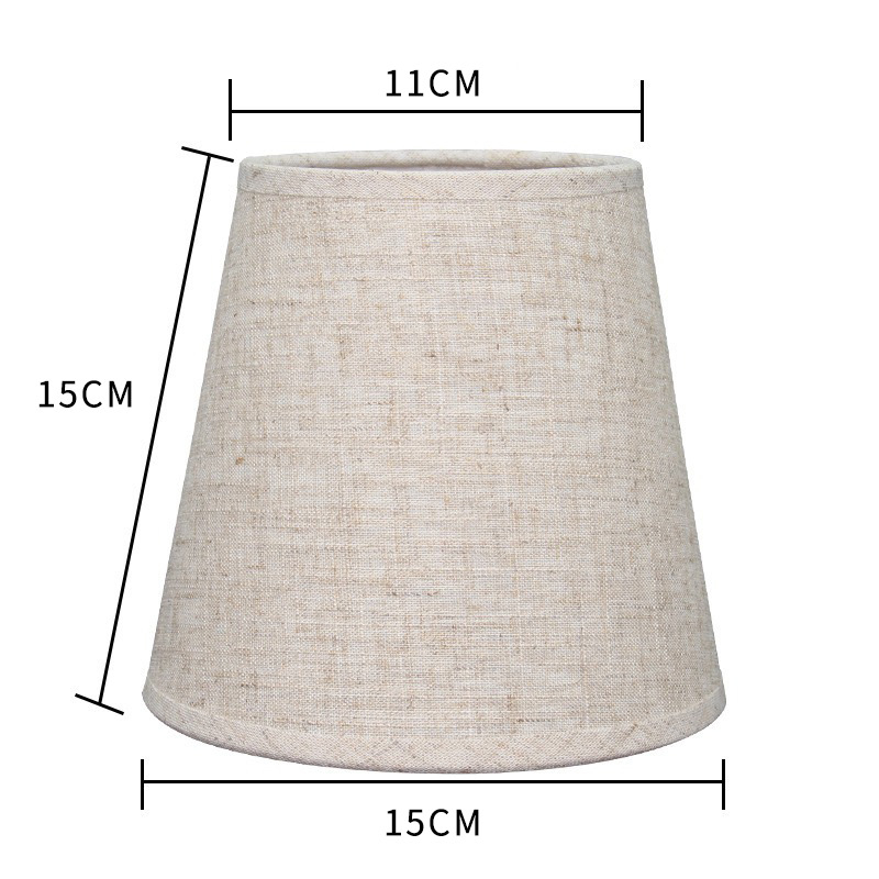 Ručni abažur od lanenog platna za lustere, noćne lampe i podne lampe; mali format, sjenilo s anti-refleksnim učinkom