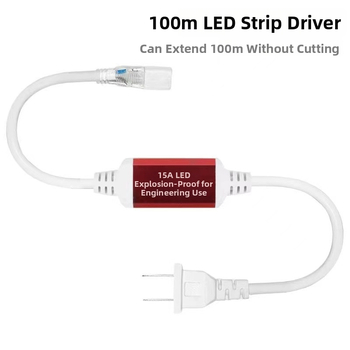 LED pás 110V so šošovkou, dvojradový, 180 LED, vonkajší vodotesný, veľmi jasný, jemné svetlo