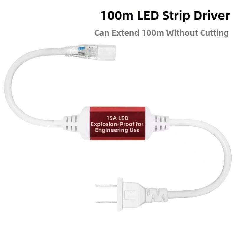 LED pás 110V so šošovkou, dvojradový, 180 LED, vonkajší vodotesný, veľmi jasný, jemné svetlo