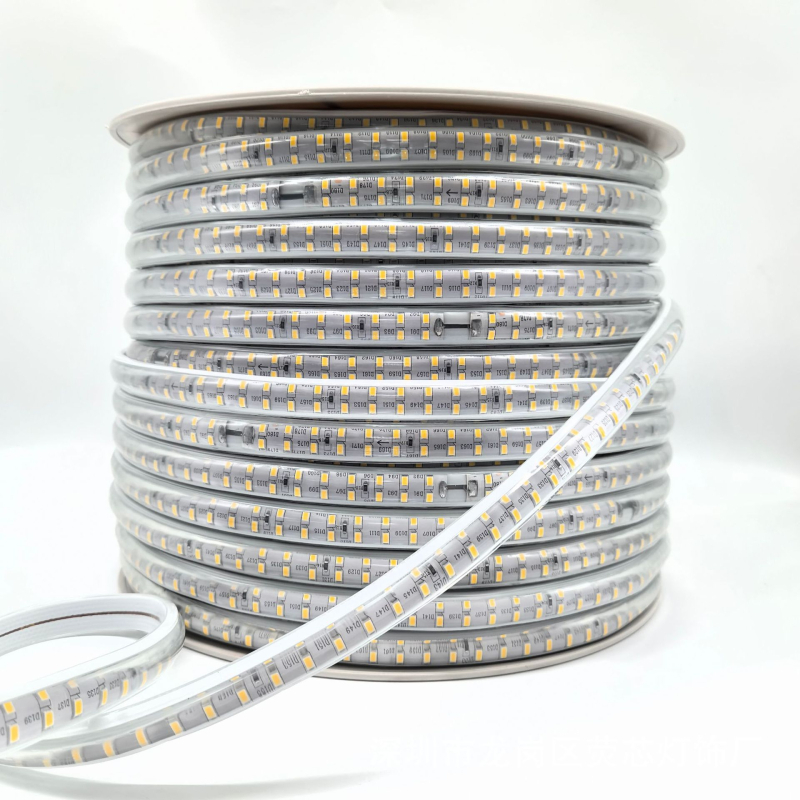 110V LED traka s lećom, dvostruki red, 180 LED, vanjska vodootporna, vrlo jaka svjetlost, mekana svjetlost