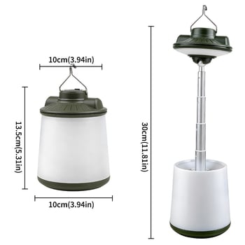LED kamping svjetlo, viseće svjetlo za šator, USB punjenje, proširivo ambijentalno svjetlo za vanjsku upotrebu
