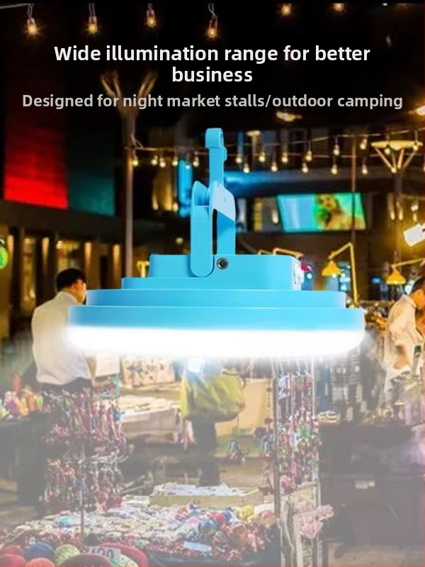 Solárna nabíjacia lampa pre kempovanie, nový model osvetlenia nočného trhu, 240W núdzová stánková lampa