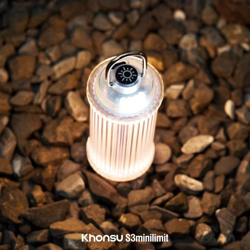 Khonsu S3 Mini prozirna kamping svjetiljka, punjiva, višefunkcijska LED lampica za šator