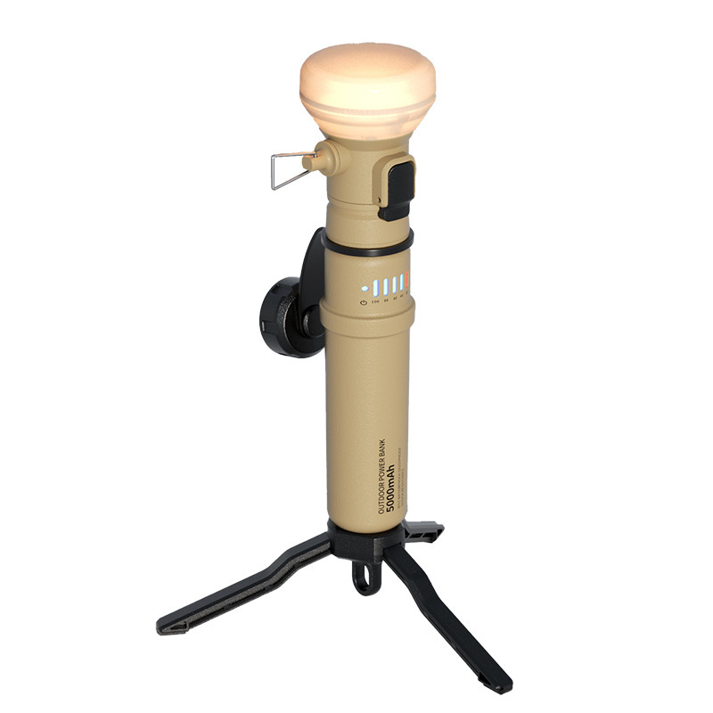 Kamp lampica s integriranom bankom napajanja velike kapacitete, prijenosno LED osvjetljenje za šatore, retro stil, višenamjenska, dugotrajna baterija