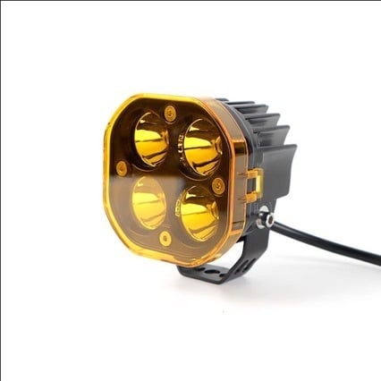 4 LED kvadratno radno svjetlo za automobil, 3 inča, 40W, crno kućište, off-road reflektor s poklopcem leće