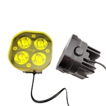 4 LED kvadratno radno svjetlo za automobil, 3 inča, 40W, crno kućište, off-road reflektor s poklopcem leće