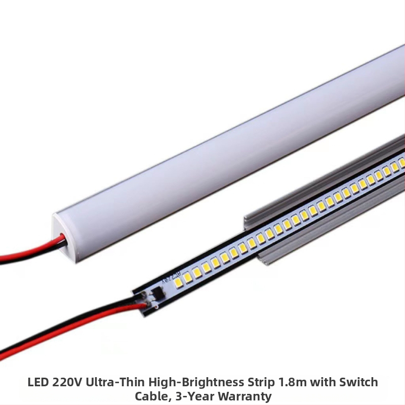 LED linearno svjetlo 220V za ormariće i stubište – bijelo, 144 LED (2835 SMD), 18W, kut snopa 120°
