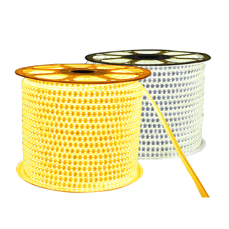 Prilagođena LED traka 220V 2835, dvostruki red, zakrivljena površina, vodootporna za vanjsku dekoraciju