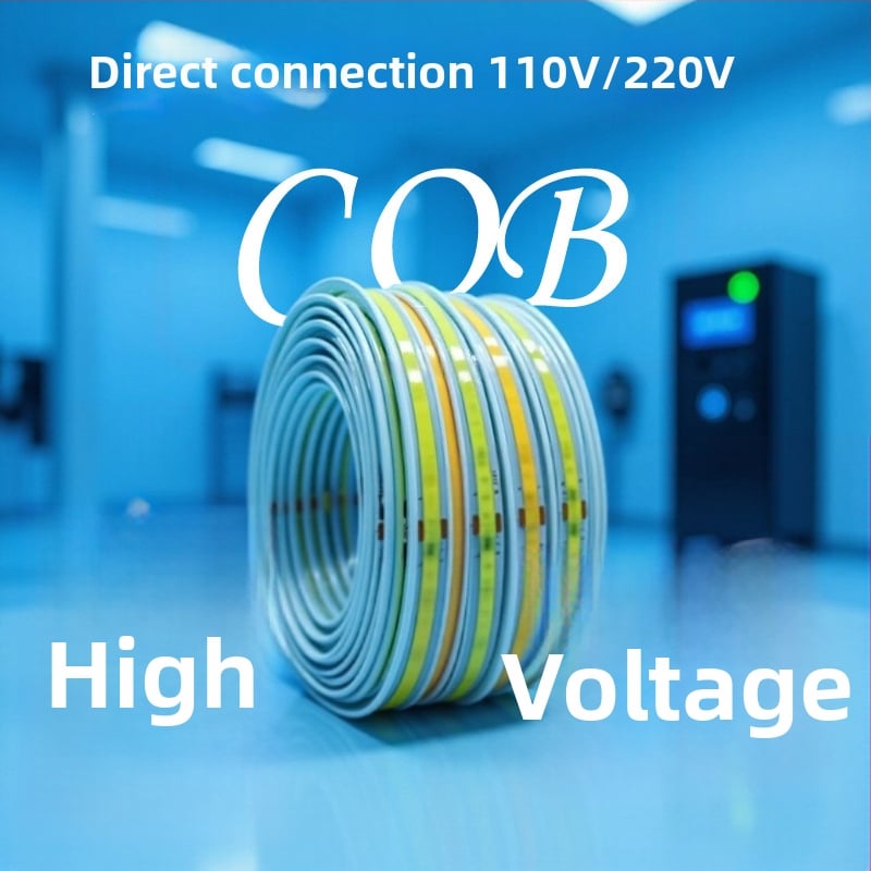 COB LED pásik 220V, bez ovládača, samolepiaci, lineárny, ohybný, ultratenký