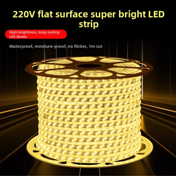 LED pás 2835, 220V, nepremokavý, ohybný lineárny svetelný pás pre vonkajšie a vnútorné osvetlenie krajiny