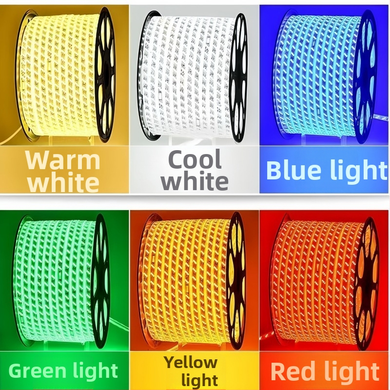 LED pás 2835, 220V, nepremokavý, ohybný lineárny svetelný pás pre vonkajšie a vnútorné osvetlenie krajiny