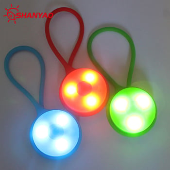 LED svjetlo za ruksak za vanjsku vožnju biciklom – silikonski mini svijetleći privjesak s lančićem