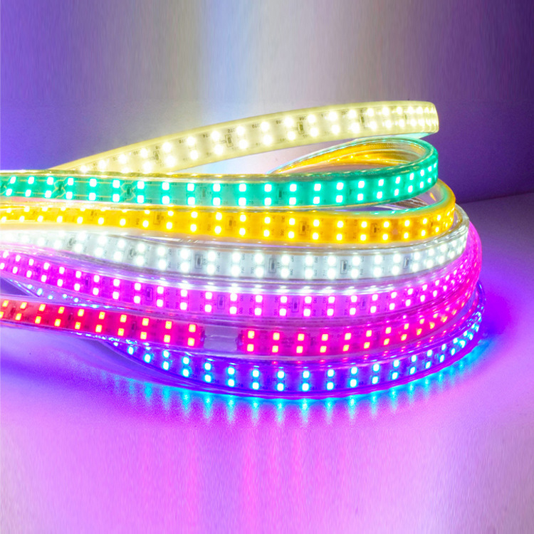 5050 RGB vodootporna vanjska LED traka, 220V, daljinski upravljanje, mijenjanje boja, prigušivanje