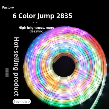 Sada LED pásov 2835-48D so šiestimi farbami, 220V, pre vonkajšie dekorácie a náladové osvetlenie