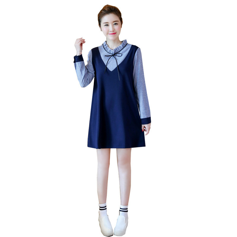 Trudnička jesenska haljina, 2022 nova moda, korejski stil, debeli fleis za zimu