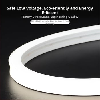 LED silikónový vodotesný neónový pás, zakrivený a guľatý tvar, ohybný, 12V