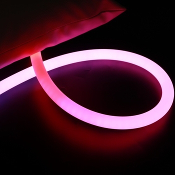 Okrugla 22 mm silikon neonska mekana LED traka sa 360° osvjetljenjem – RGB jednofarbno ambijentalno osvjetljenje za modeliranje