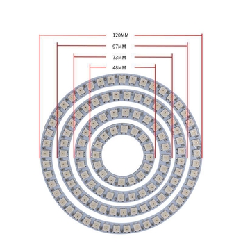 WS2812B Angel Eye LED prsten, 24 LED, 5V, RGB, kružni dekorativni svjetlosni prsten