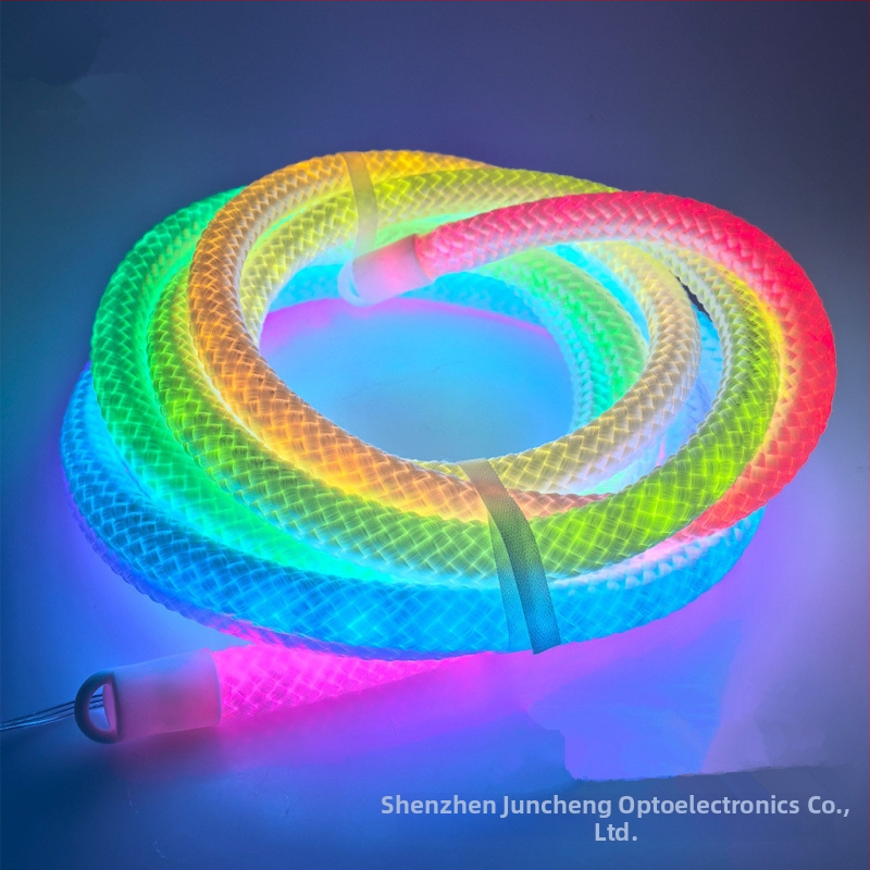 Programovateľný RGB LED pás s 360° kruhovým osvetlením, flexibilný vodeodolný neónový svetelný set s motívom dračích šupín