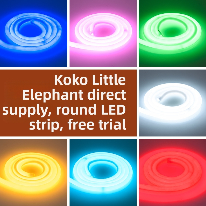 LED flexibilná neónová lampa pre kruhový reklamný znak, vodotesná, biela svetelná farba, 220V, LED 2835, do šatníka