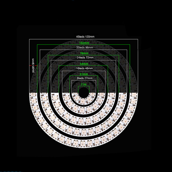 Prilagođene veličine 5V RGB Angel Eye LED prsten za automobil s ugrađenim IC-om, niska napetost