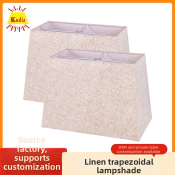 Štvorcový ľanový tienidlo na stojacú lampu E27, trapezoidný tvar, výmena látky