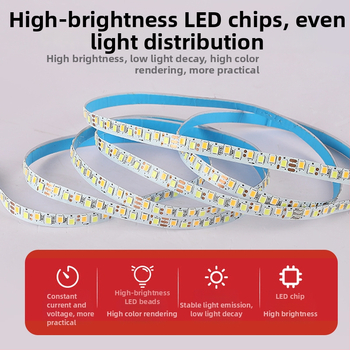 LED pás s konštantným prúdom, dvojfarebný, 180 LED, 3 vodiče, jemné svetlo, samolepiaca podložka pre obývačku a spálňu