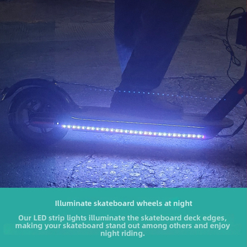 RGB ambientná LED pás s batériovým boxom pre balansér a skateboard — vodotesný
