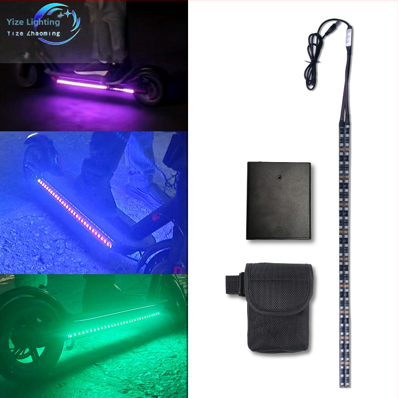 RGB ambientná LED pás s batériovým boxom pre balansér a skateboard — vodotesný