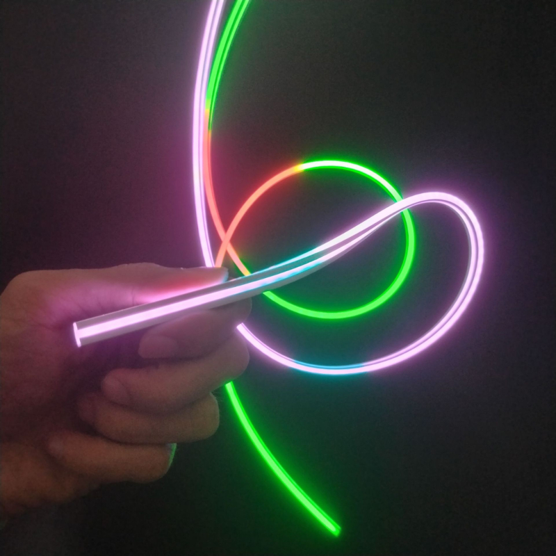 Prilagođena silikon vodaotporna neon rasvjetna traka 0408, izuzetno uska 4x8 mm, fleksibilna ambijentalna LED traka s 144 LED, 12V
