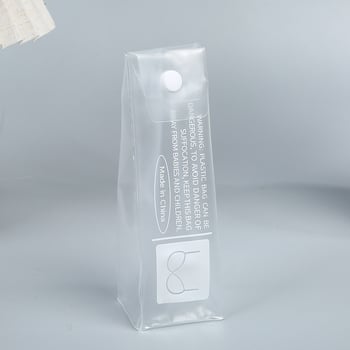 Διαφανές τσαντάκι PVC για καλλυντικά με 3D τριγωνικό κούμπωμα και προσαρμοσμένο λογότυπο