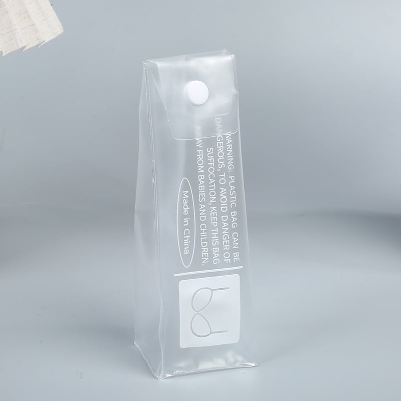 Διαφανές τσαντάκι PVC για καλλυντικά με 3D τριγωνικό κούμπωμα και προσαρμοσμένο λογότυπο