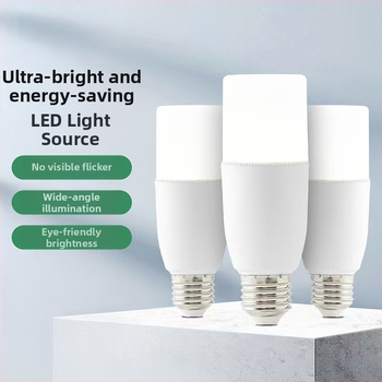 LED energeticky úsporná ultra jasná domáca lampa s veľkou závitovou základňou E27, cylindrická žiarovka do spálne a obývačky, biele a teplé svetlo