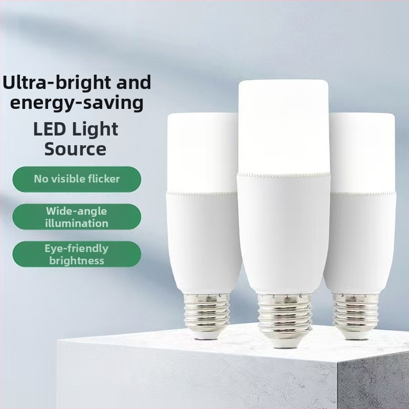 LED energeticky úsporná ultra jasná domáca lampa s veľkou závitovou základňou E27, cylindrická žiarovka do spálne a obývačky, biele a teplé svetlo