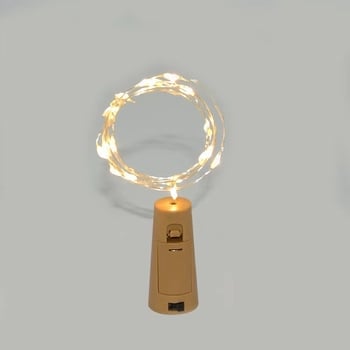 Svjetleći niz s čepom boce, dužine 2 m, 20 LED, vodootporna bakrena žica, kućna božićna dekoracija