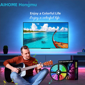 Sada LED pásky 5V RGB 5050, vodotesná, USB s 24 tlačidlami, hudba a Bluetooth, ambientné osvetlenie pre televíziu