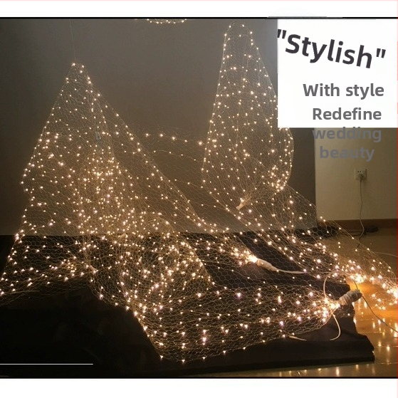 LED hviezdna sieťová svetelná páska na svadobné dekorácie, dĺžka 3 m, IP65, E14, hliníkové puzdro