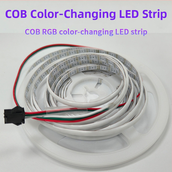 COB LED páska s meniacimi farbami, 5 m dlhá, 6 mm široká, k dispozícii šírky 3/4/5 mm, 120/160/200 LED, WS2812, 5V, model 0807
