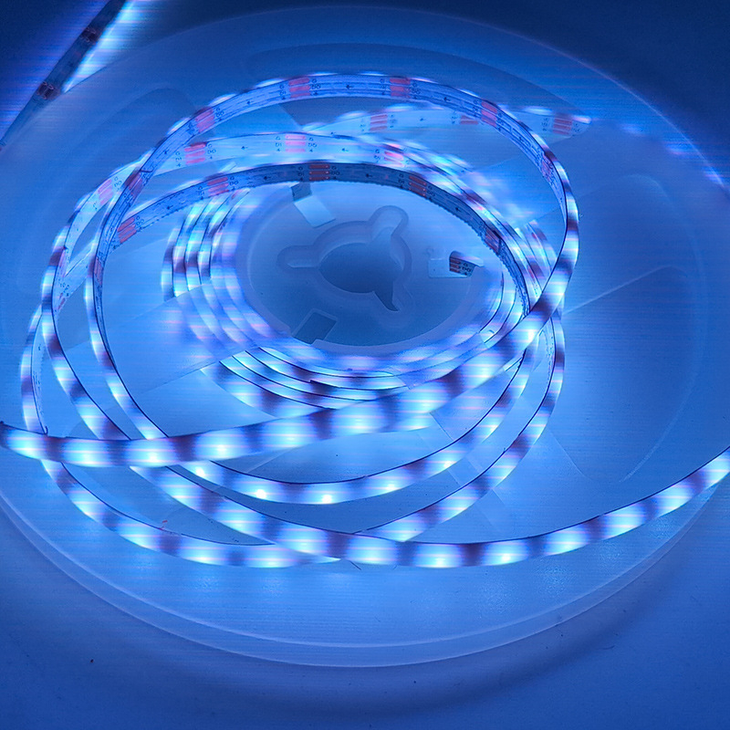 COB LED traka s mijenjajućim bojama, duljine 5 m, širine 6 mm, dostupne širine 3/4/5 mm, 120/160/200 LED, WS2812, 5V, model 0807