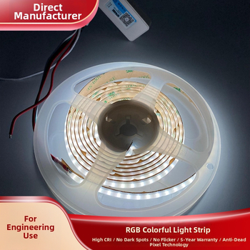 RGB CW COB LED pásik, 24V, šírka 12 mm, atmosférické osvetlenie pre komerčné aj domáce použitie