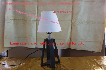 Šedé látkové tienidlo na stolnú lampu s E27