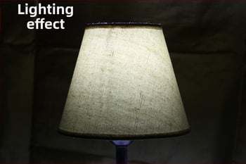 Šedé látkové tienidlo na stolnú lampu s E27
